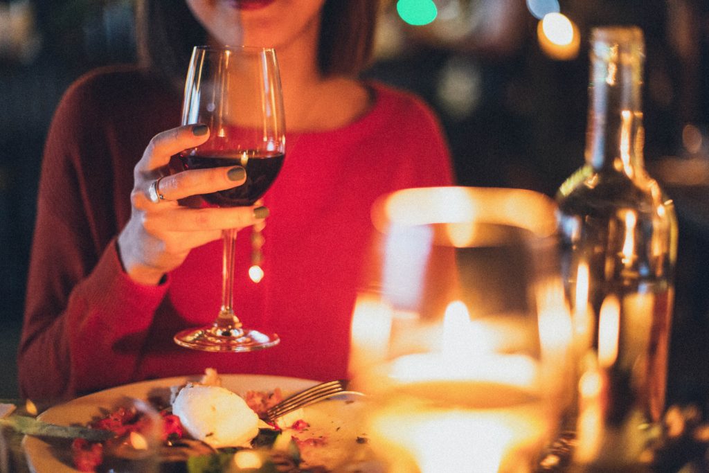 Enjoy the wine, but alternate with water to avoid holiday weight gain.