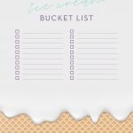 Ice cream Bucket List Template 8.5×11