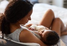 black breastfeeding