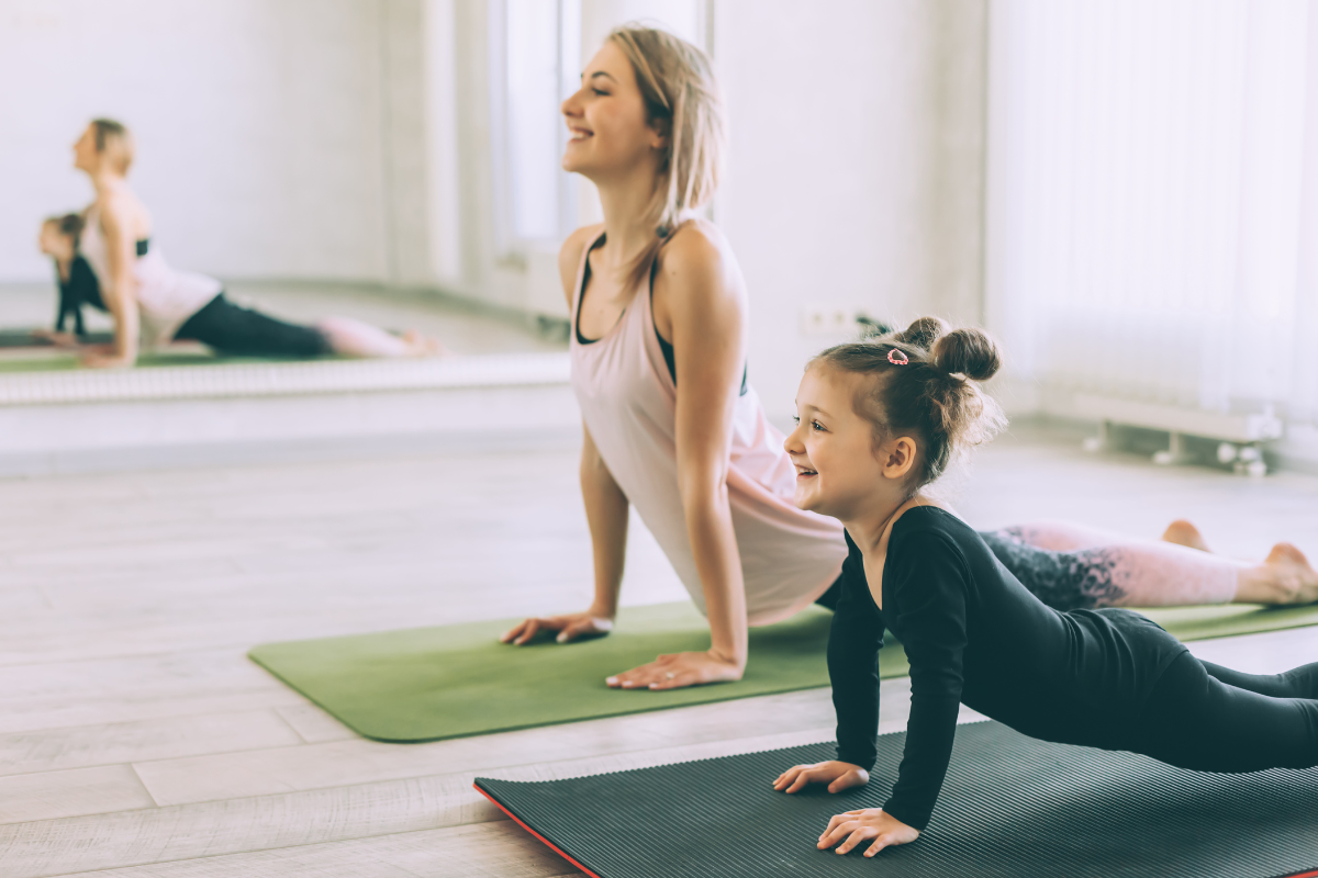 Image: Mom and Daughter Yoga 